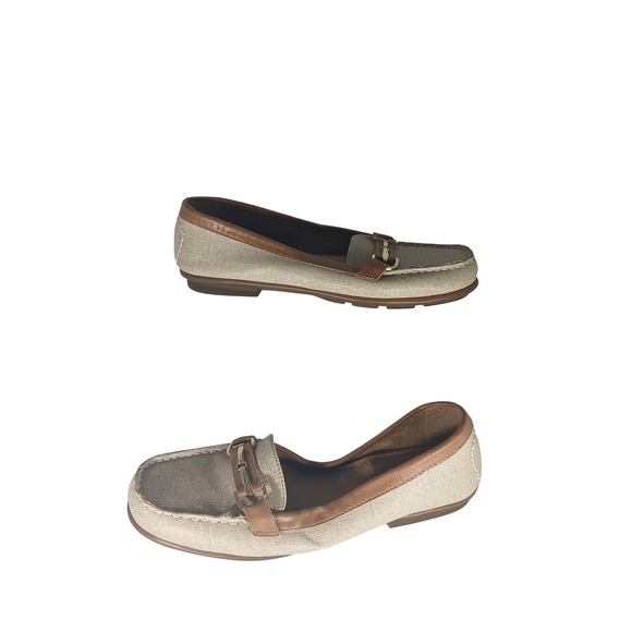 AEROSOLES Shoes - Aerosoles Manuscript Loafers 7M Beige Tan Bit Hardware Preppy Officecore Flat